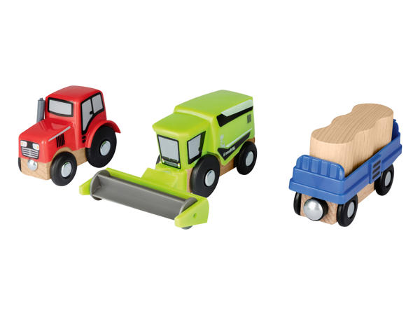 Wooden Vehicle Set for Play Track