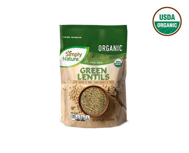 Simply Nature Organic Green or Red Split Lentils