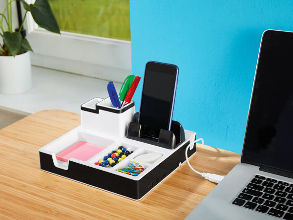 Desk Organiser with 3 USB Ports