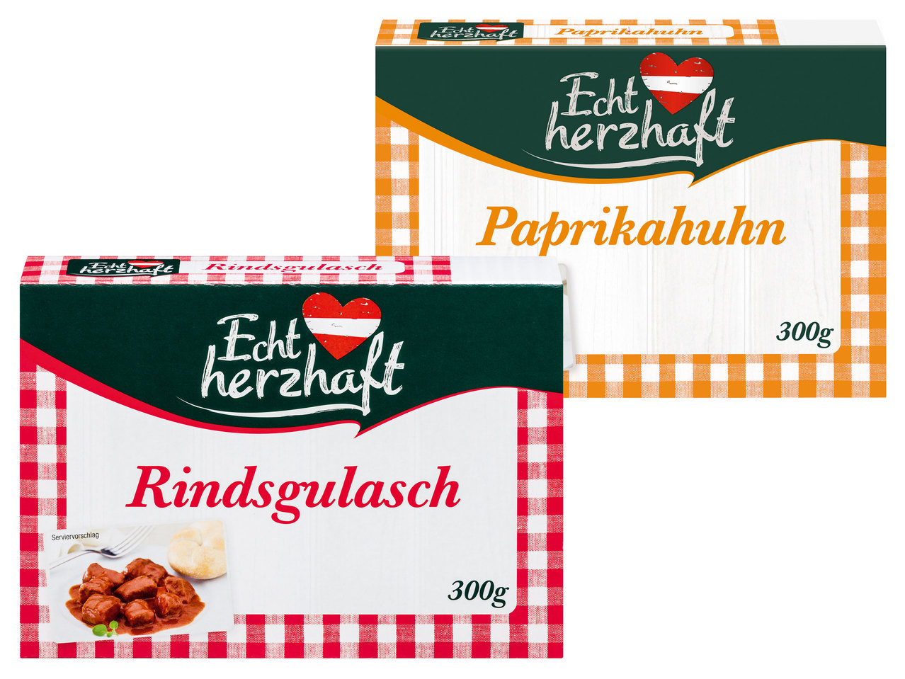 ECHT HERZHAFT Rindsgulasch/Paprikahuhn