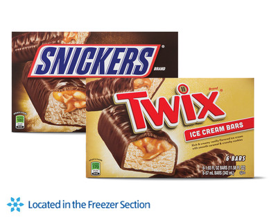 Snickers or Twix Ice Cream Bars