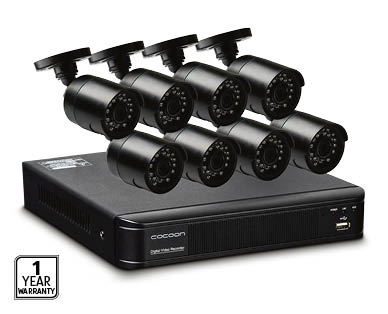 8 Camera Home Security System with DVR