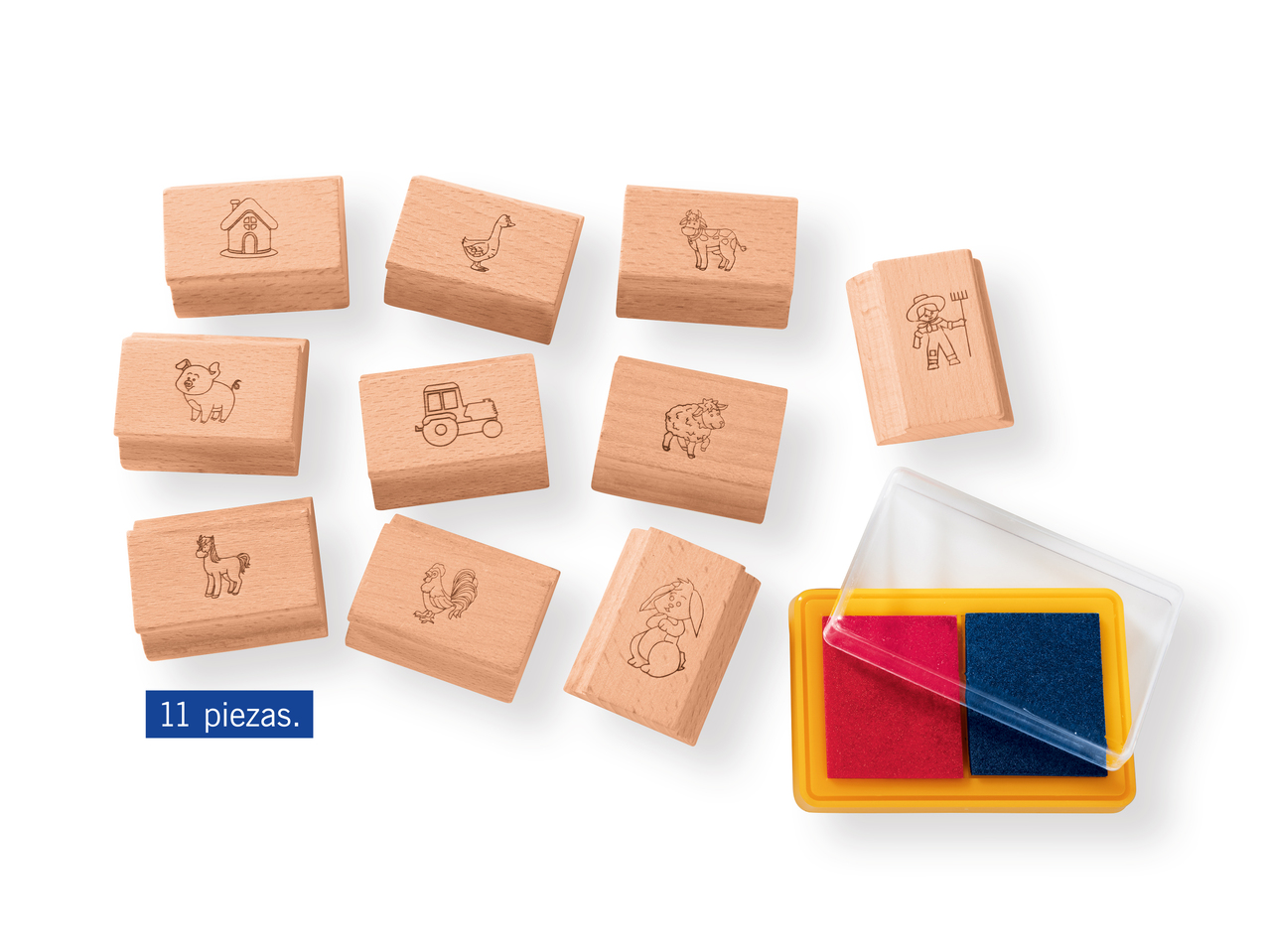 "CRELANDO" Set de sellos de estampar para niños
