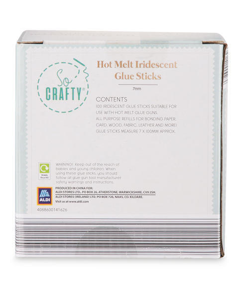 100 Pack Iridescent Glue Sticks