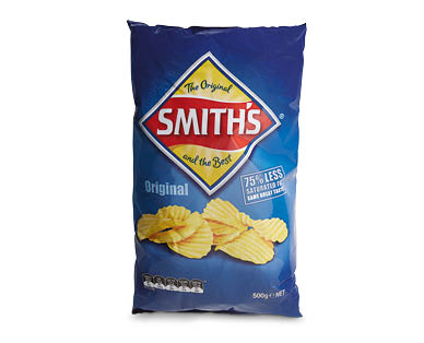Smith's Big Bag Crinkle Cut Chips 500g