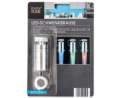 EASY HOME(R) Mischdüsen-Set, Schwenkbrause oder LED-Schwenkbrause