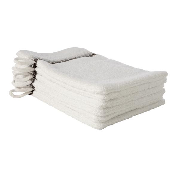 Gants de toilette ou serviettes d'hôtes