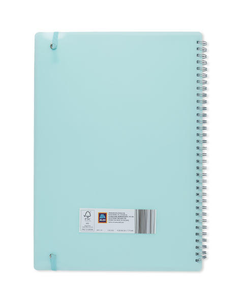 A4 Blue Spiral Bound Notebook