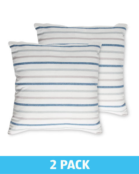 Blue Cotton Cushion x2
