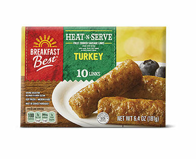 Breakfast Best Heat 'N Serve Turkey Sausage Links
