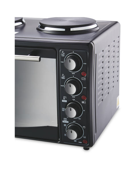 Ambiano Black Mini Oven with Hob