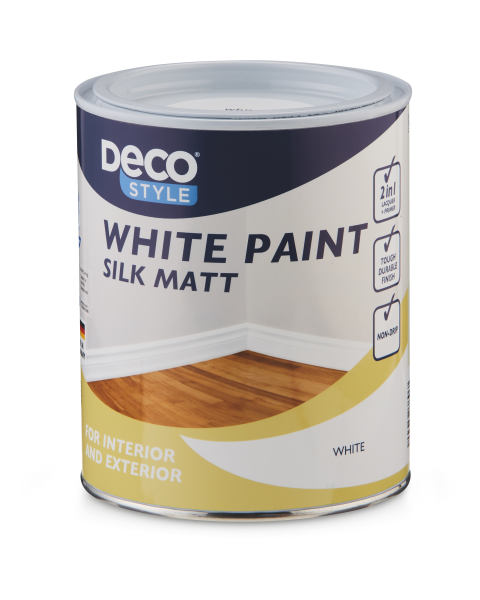 Deco Style White Silk Matt Paint 1L