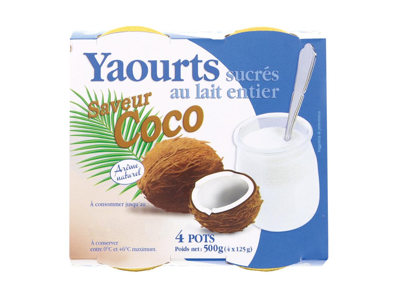4 yaourts saveur coco1