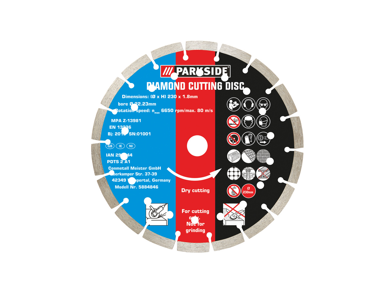 Parkside Metal/Stone Cutting & Grinding Discs or Diamond Discs1