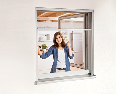 EASY HOME(R) Insektenschutz-Rollo für Fenster/Insektenschutz-Plissee für Dachfenster