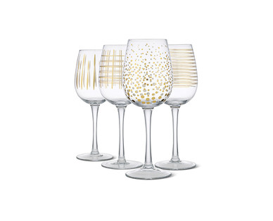 Crofton 4-Pack Wine or Champagne Glass Assortment