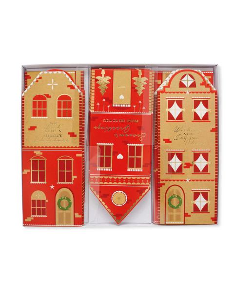 24 Assorted Houses Christmas Cards
