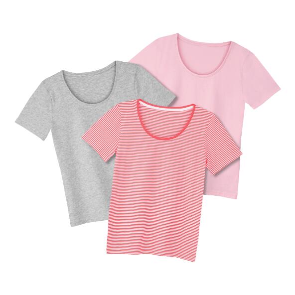 Basic T-shirts voor dames, 3 st.