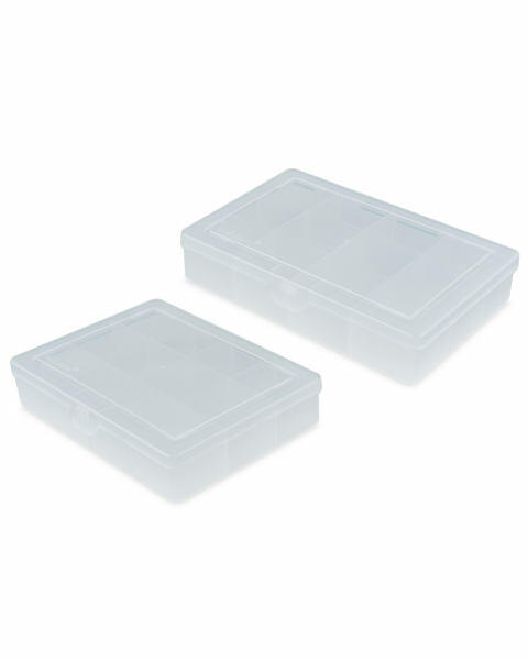 Clear 12 Compartment Case 2 Pack
