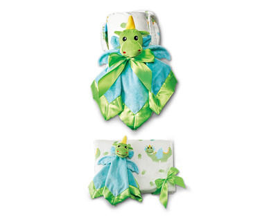 Little Journey 2-Piece Plush Baby Blanket and Cuddle Buddy