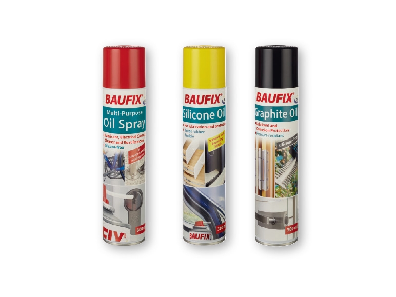 BAUFIX Multipurpose Oil Sprays/ Silicone Oil/Graphite Oil 300ml
