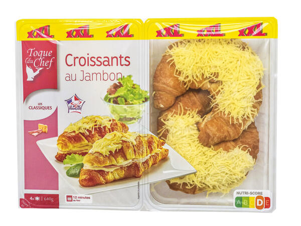 4 croissants jambon fromage