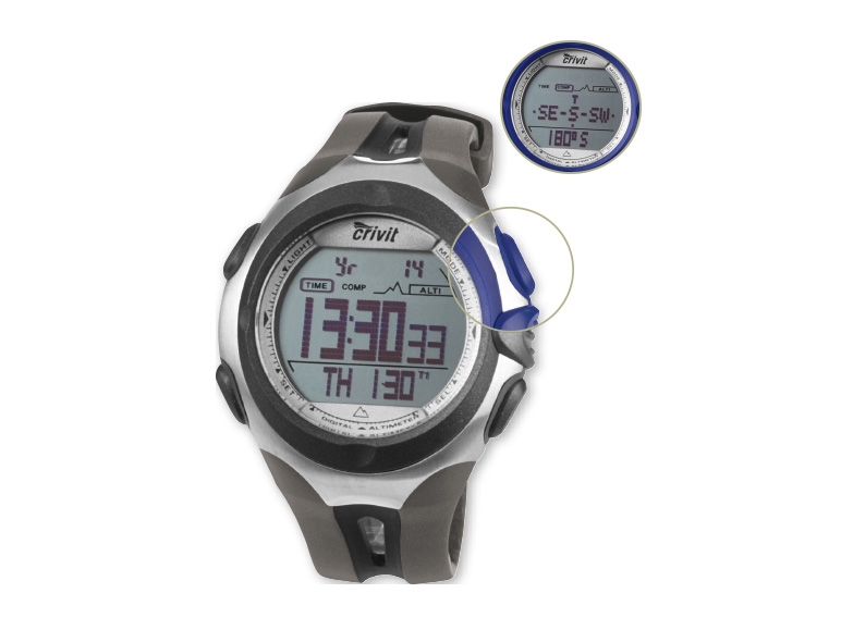 Crivit Outdoor LCD Altimeter & Compass Watch