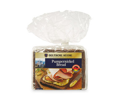 Deutsche Kuche Pumpernickel, Sunflower Seed or Whole Grain Rye Bread 500g