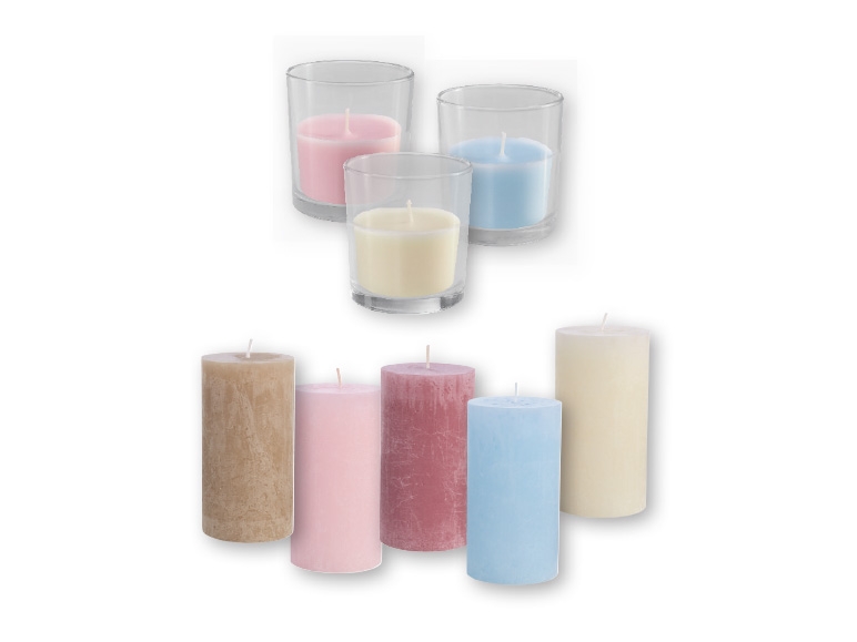 MELINERA(R) Rustic Pillar Candle/ Candle in Glass