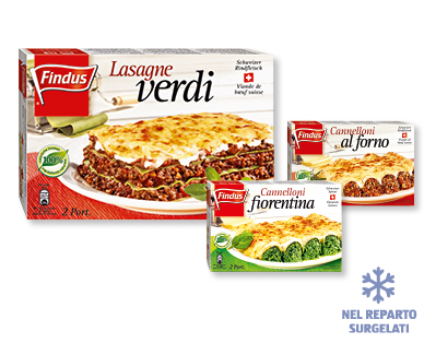 Lasagne verdi/Cannelloni alla fiorentina/Cannelloni al forno FINDUS(R)