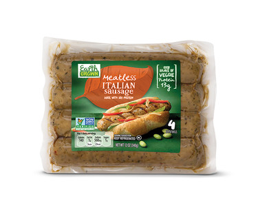Earth Grown Meatless Jumbo Hot Dogs or Meatless Italian Sausages