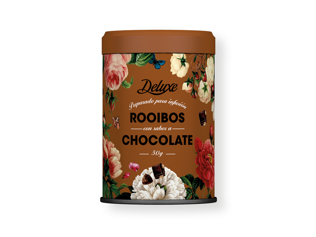 ‘Deluxe(R)' Té verde con sabor a champagne y fresas / rooibos con sabor a chocolate