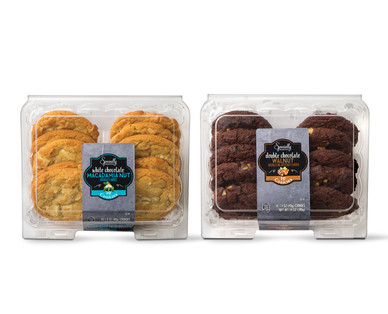 Specially Selected White Chocolate Macadamia Nut or Double Chocolate Walnut Cookies