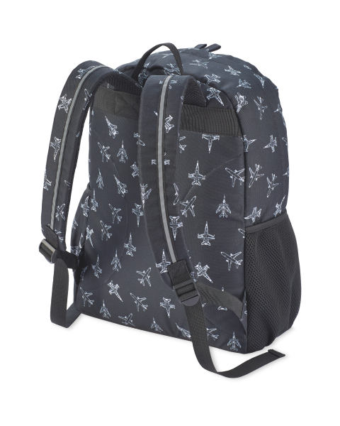 Black Aeroplane Backpack