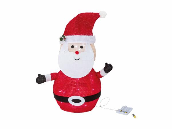 Figura Papá Noel con LED 33 x 70 cm