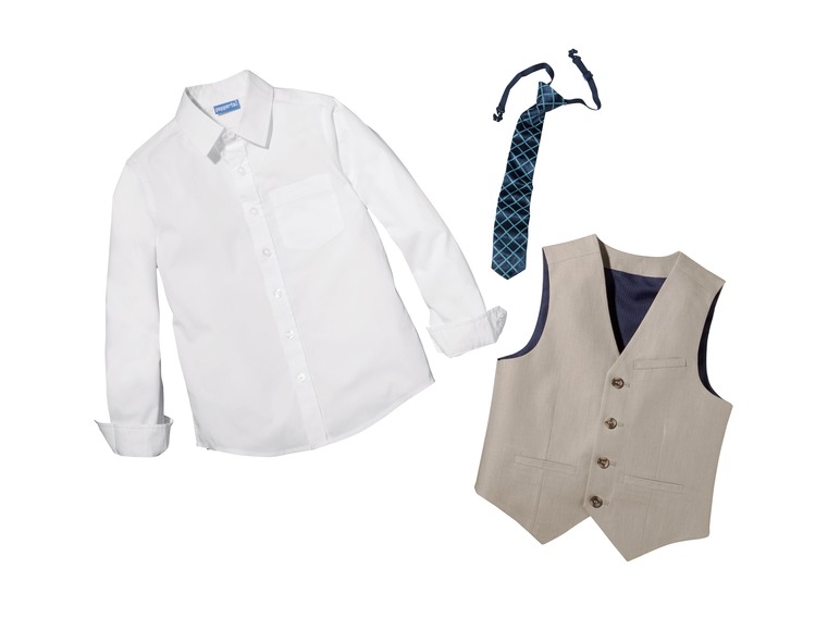 Set cămașă cu vestă și cravată / papion, băieți, 6-14 ani