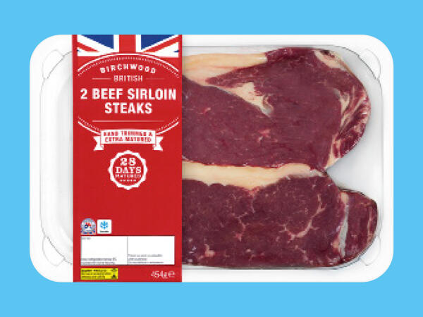 2 Beef 28-Day Matured Sirloin Steaks