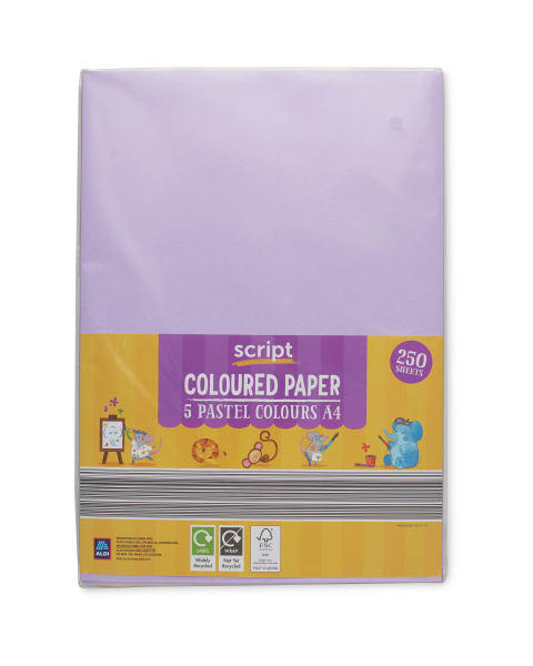 A4 Colour Paper Pack Pastel