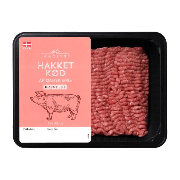 Hakket kød af dansk gris