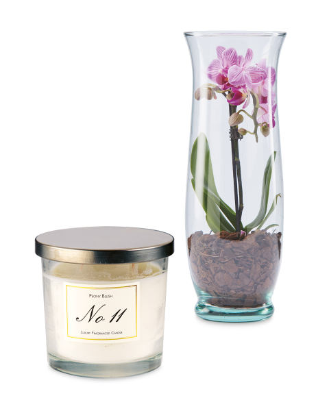 Orchid and Peony Candle Gift Bag