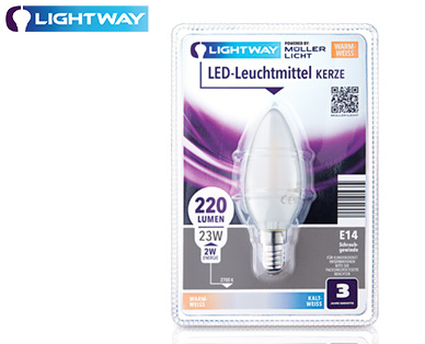 LIGHTWAY(R) LED-Glasserie-Kerze/-Tropfen, nicht dimmbar