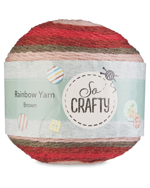 Brown So Crafty Rainbow Yarn