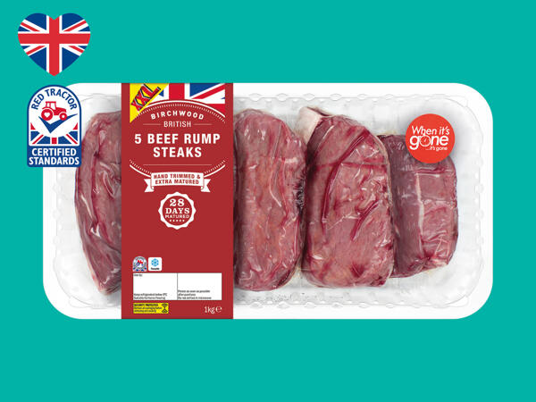 Birchwood British XXL 5 Beef Rump Steaks
