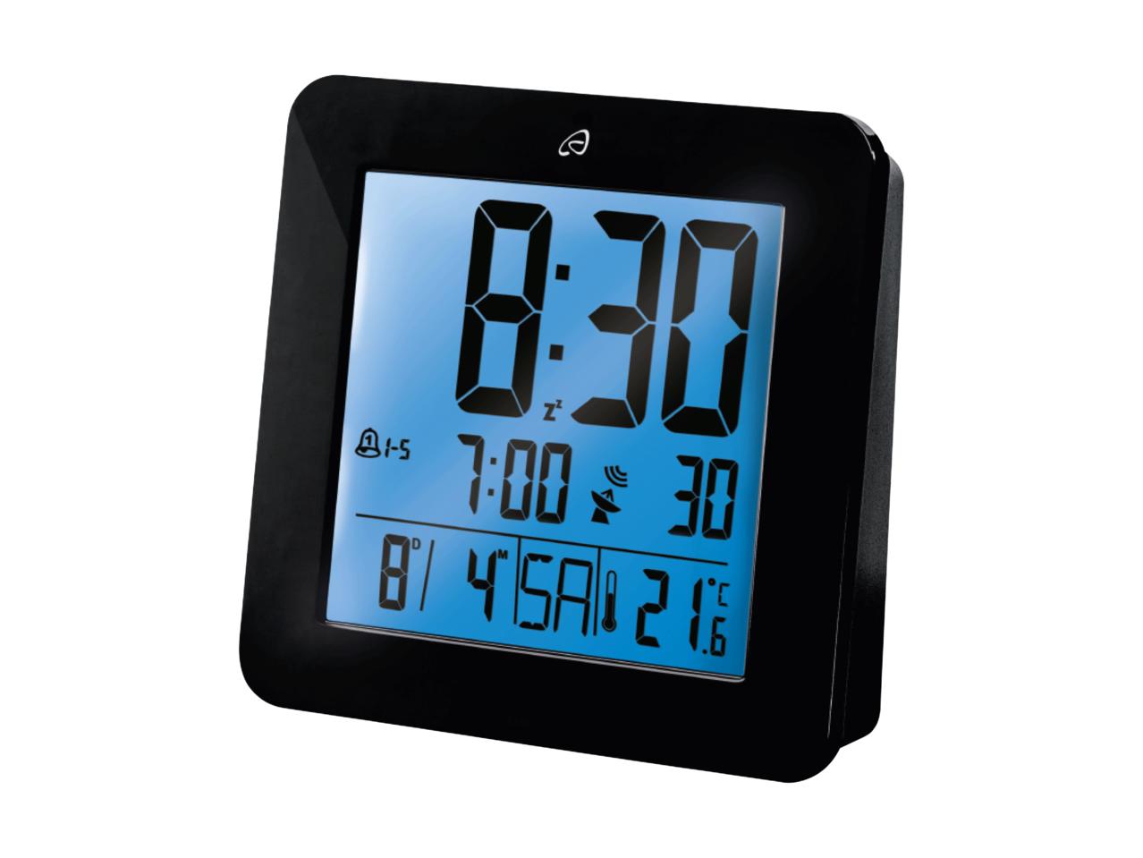 AURIOL LCD Radio-Controlled Alarm Clock