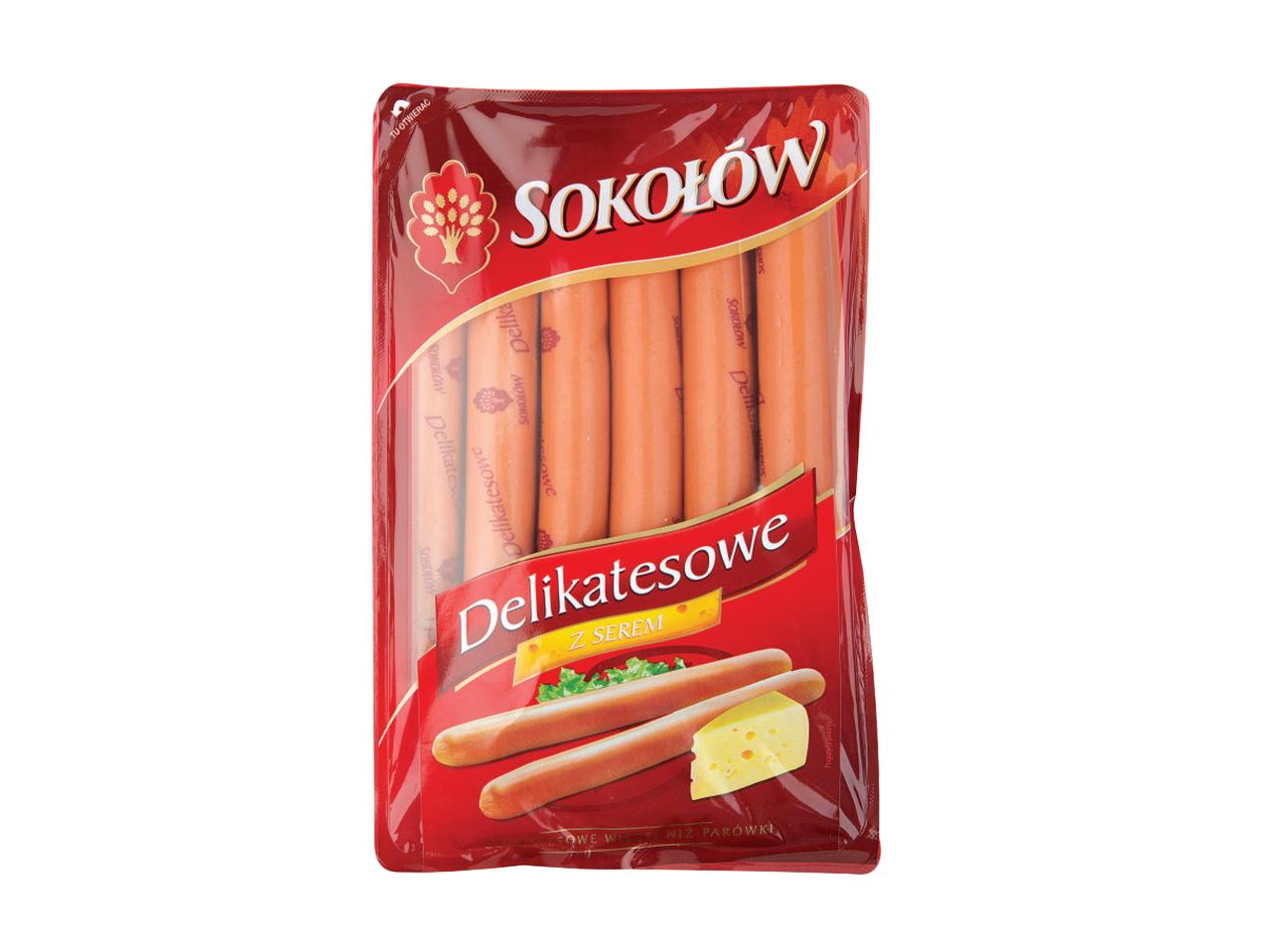 Sokolow Deluxe Pork Frankfurters with Cheese
