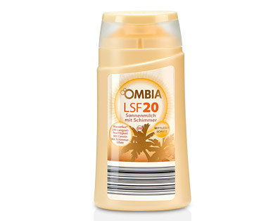 OMBIA Sonnenmilch oder Sonnenmilch mit Schimmer, LSF 20