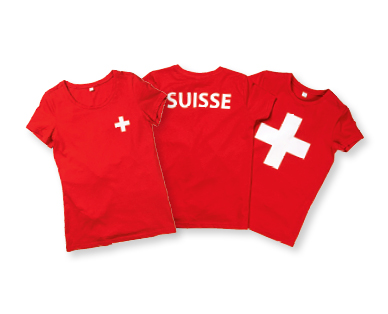 T-shirt pour femmes/hommes/enfants avec une croix suisse