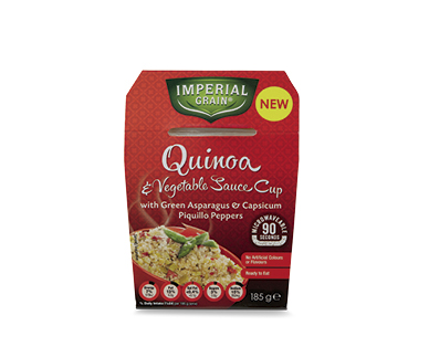 Quinoa & Vegetable Sauce Cup 185g - Green Asparagus and Capsicum Piquillo Peppers