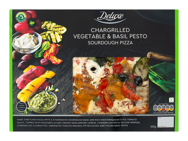 Deluxe Chargrilled Vegetable & Basil Pesto Sourdough Pizza