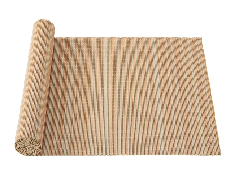 Set de masă 4 bucăți, 35x50 cm / Napron bambus, 40x150 cm, 8 modele